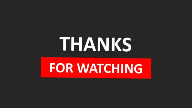 Thanks for watching animated end screen video animation for viewers