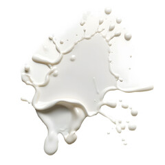 Spilled milk puddle isolated on white background and textureSpilled milk puddle isolated on white background and texture