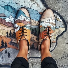 A pair of shoes that take you wherever you wish to go - obrazy, fototapety, plakaty