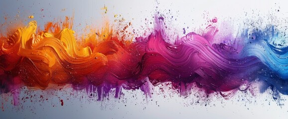 abstract colorful background brush strokes red orange yellow purple and blue colors, Desktop Wallpaper Backgrounds, Background HD For Designer