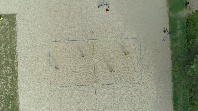 Top Down Playing Fields Malinka Zgierz Aerial View Poland