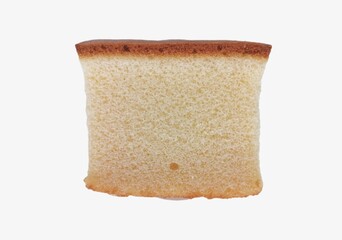 Butter cake bakery isolated on white background