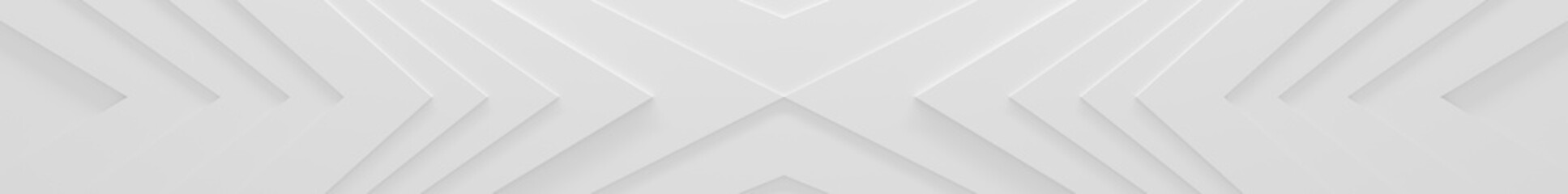 Wide White Geometric Background (Website Head) (3D Illustration)
