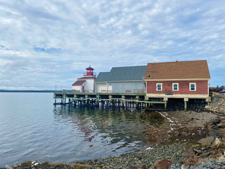 Lighthouse at waterfront in Pictou, Nova Scotia, Canada