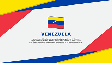 Venezuela Flag Abstract Background Design Template. Venezuela Independence Day Banner Cartoon Vector Illustration. Venezuela