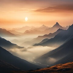 a mountain range partially covered by a blanket of cloud