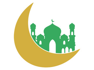 Mosque Ramadan Kareem Background Illustration
