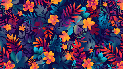 Flower with frame leaf colorful