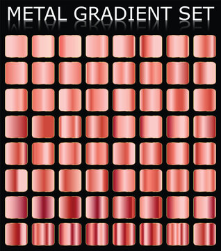 Metal pink gold gradient color set