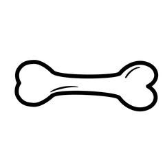hand drawn dog bone outline