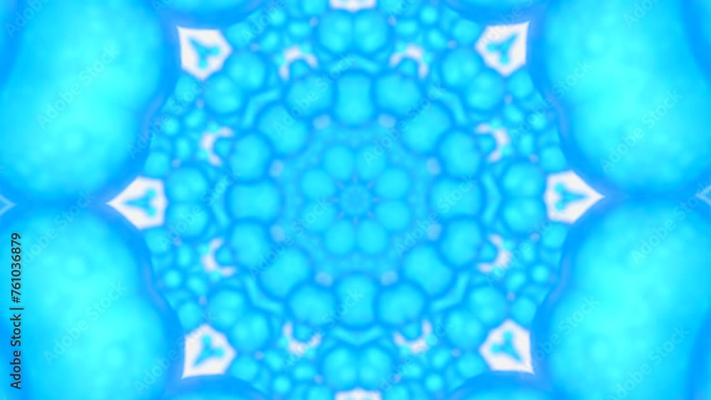 Aufkleber abstract flow in kaleidoscope geometry circular background. design. floral magic fractal pattern.