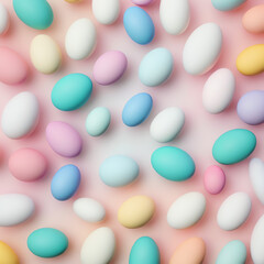 Colorful eggs with pastel style background wallpaper