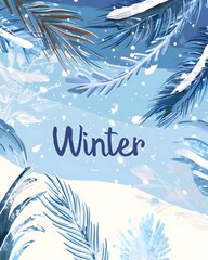 Winter season watercolor background. leaves abstract watercolor banner background vector. Watercolor brush strokes. Vector illustration. Autumn warm aestethic concept.