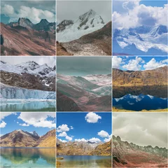 Deurstickers Mountains collage © Galyna Andrushko