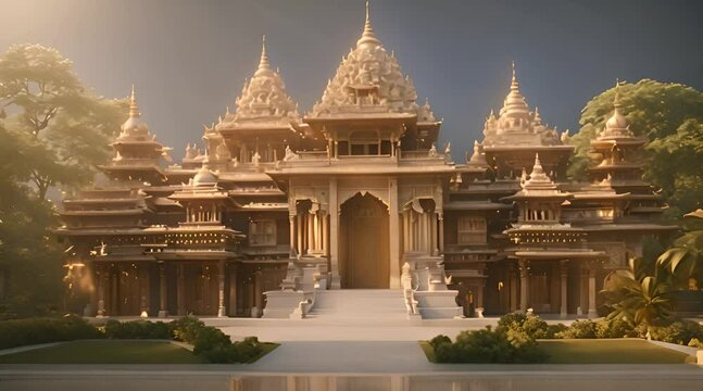 3D building of vihara temple