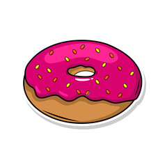 Delicious donut vector hand draw illustration