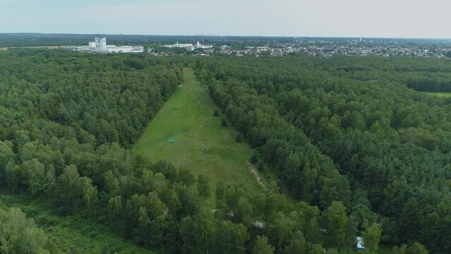 Beautiful Panorama Hill Malinka Zgierz Aerial View Poland