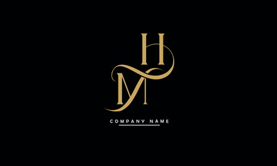 MH, HM, M, H Abstract Letters Logo Monogram