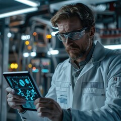 Engineers of the future, hologram projection displays tablets, showcasing innovative technology and automotivation, inspiring next-generation inventors and creators in STEM fields