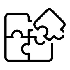 puzzle Line Icon