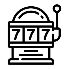 slot machine Line Icon