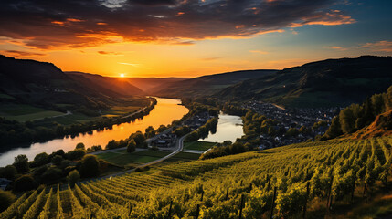 Rheinland Reverie: Castles Mirrored on the Serene Rhine River