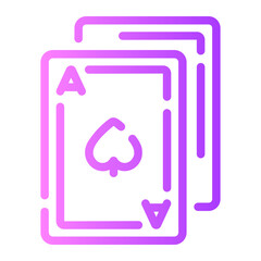 poker Line Gradient Icon