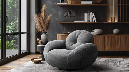 Modern Designer Armchair in Stylish Interior