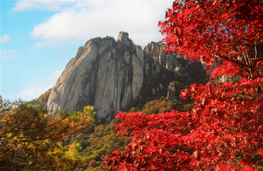 Images of strange rocks, strange stones and landscapes of Dobongsan Mountain near Seoul, Korea