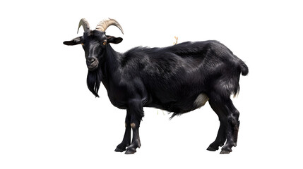 black goat collection portrait standing animal bundle isolated on a white background as transparent png

