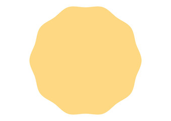 黄色のラフなシンプル円形フレーム