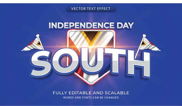 Editable text effects with the theme of independence day of world countries