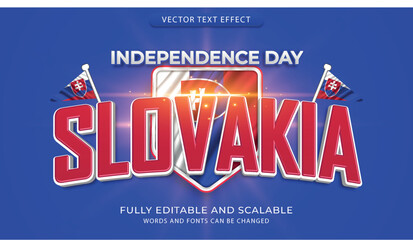 Editable text effects with the theme of independence day of world countries