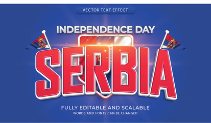 Editable text effects with the theme of independence day of world countries