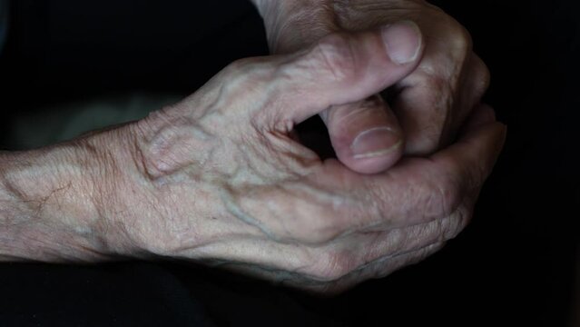 close-up of the wrinkled and veiny hands of an elderly man. concept elderly people, retirement age