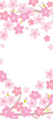 桜のフレームイラスト