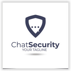 Vector chat security logo template