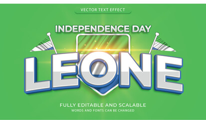 Editable text effects with the theme of independence day of world countries