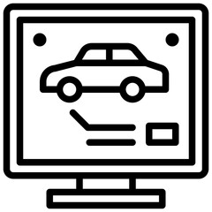Car Diagnostics Icon. Fault Identification