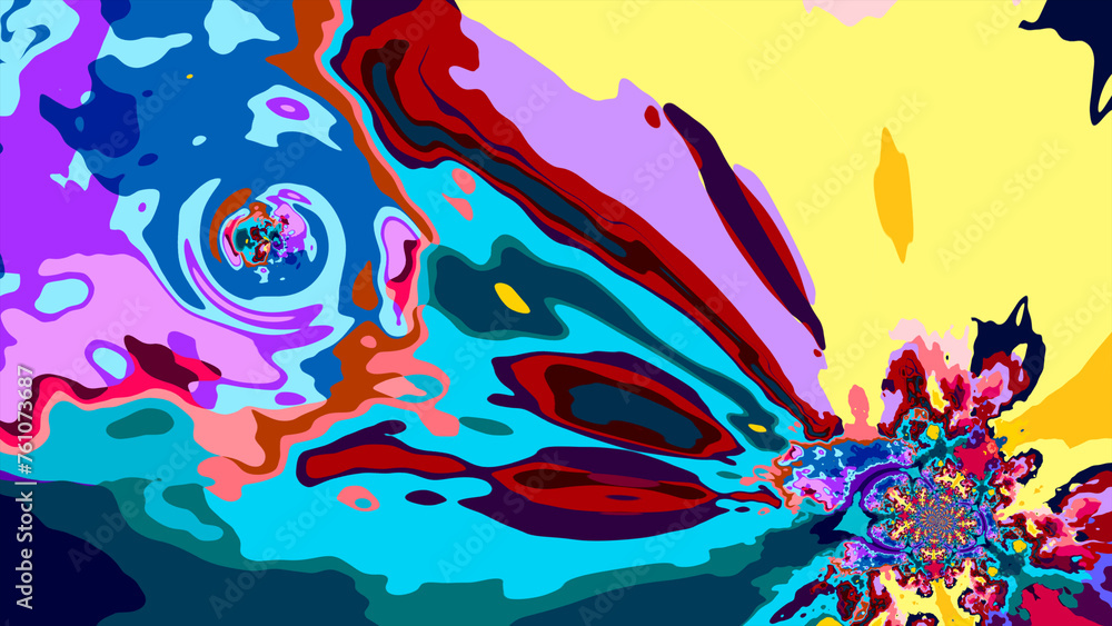 Poster colorful abstract background with splashes