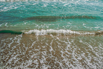 Coastal abstract photography with waves