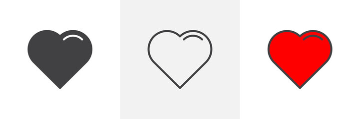 Heart Shape Love Symbol. Valentine's Day Romantic Icon. Affectionate Heart Vector