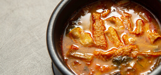 yukgaejang, hot spicy meat stew, korean food