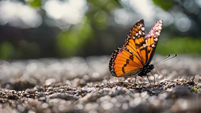 butterfly on the ground