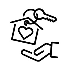 Vector black line icon icon for Homeowner