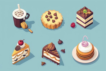 collection dessert icons