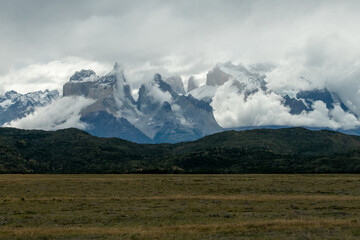 mountains and clouds