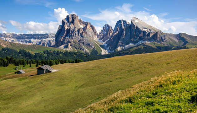 Biggest alpine meadows on the Dolomites