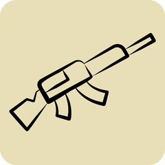 Icon Sniper Rifle 2. related to Weapons symbol. hand drawn style. simple design editable. simple illustration