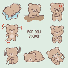 Bad day bear stickers